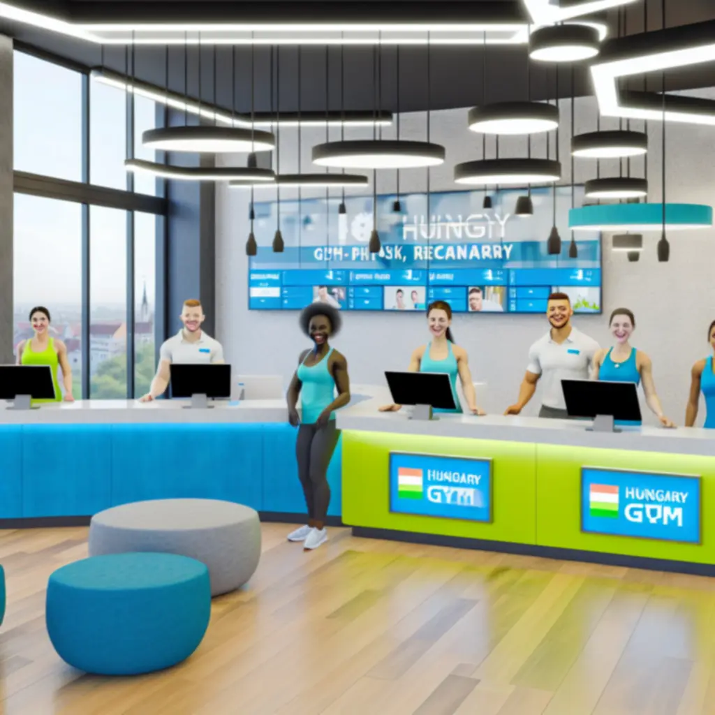 PowerFiit Gym recepció és beléptető zóna